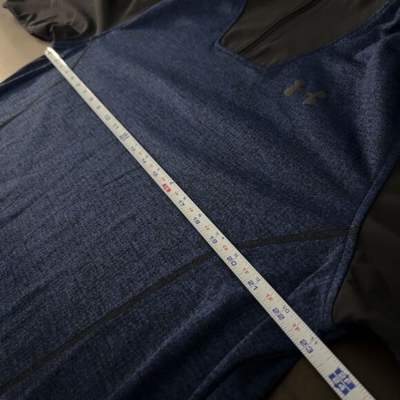Under Armour Mens XLarge Loose Fit Cold Gear Dark Blue Black Pullover Jacket - Picture 9 of 11